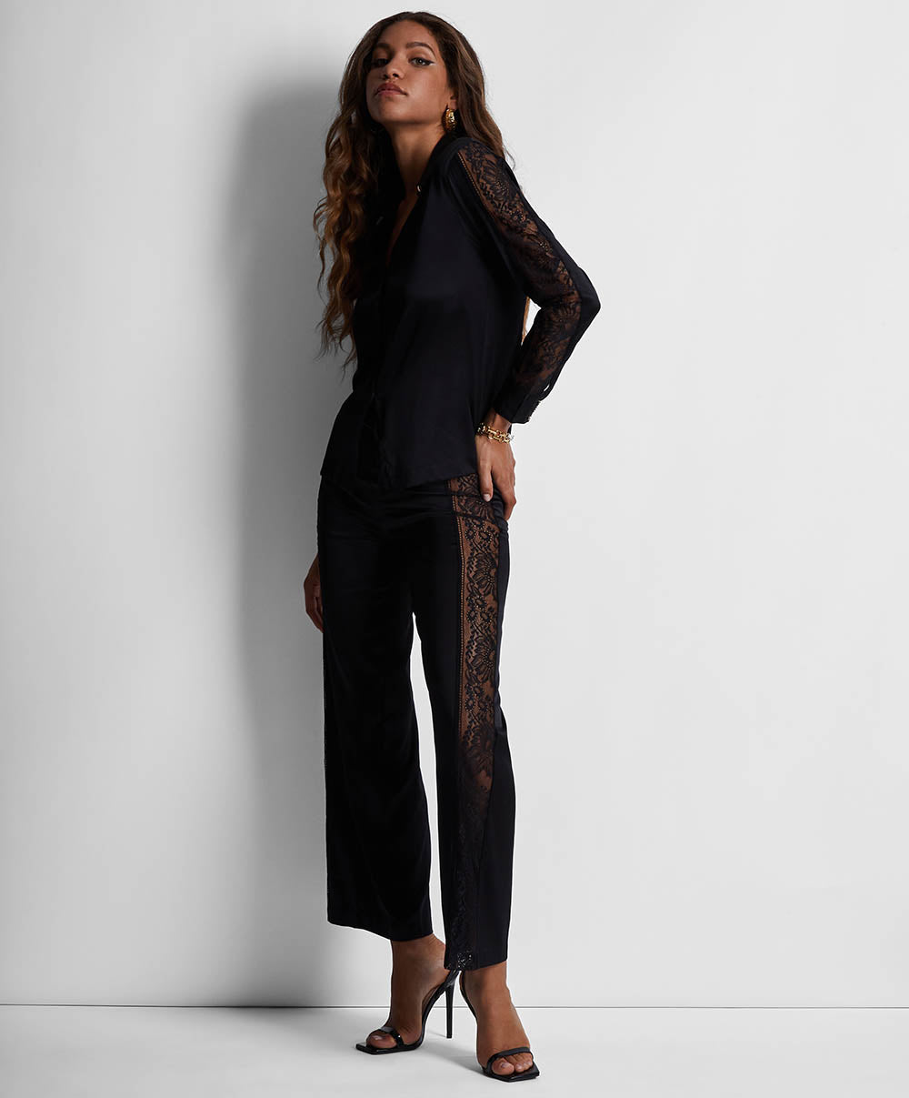 Chemisier soie Midnight whisper Noir Aubade 2S44-NOIR