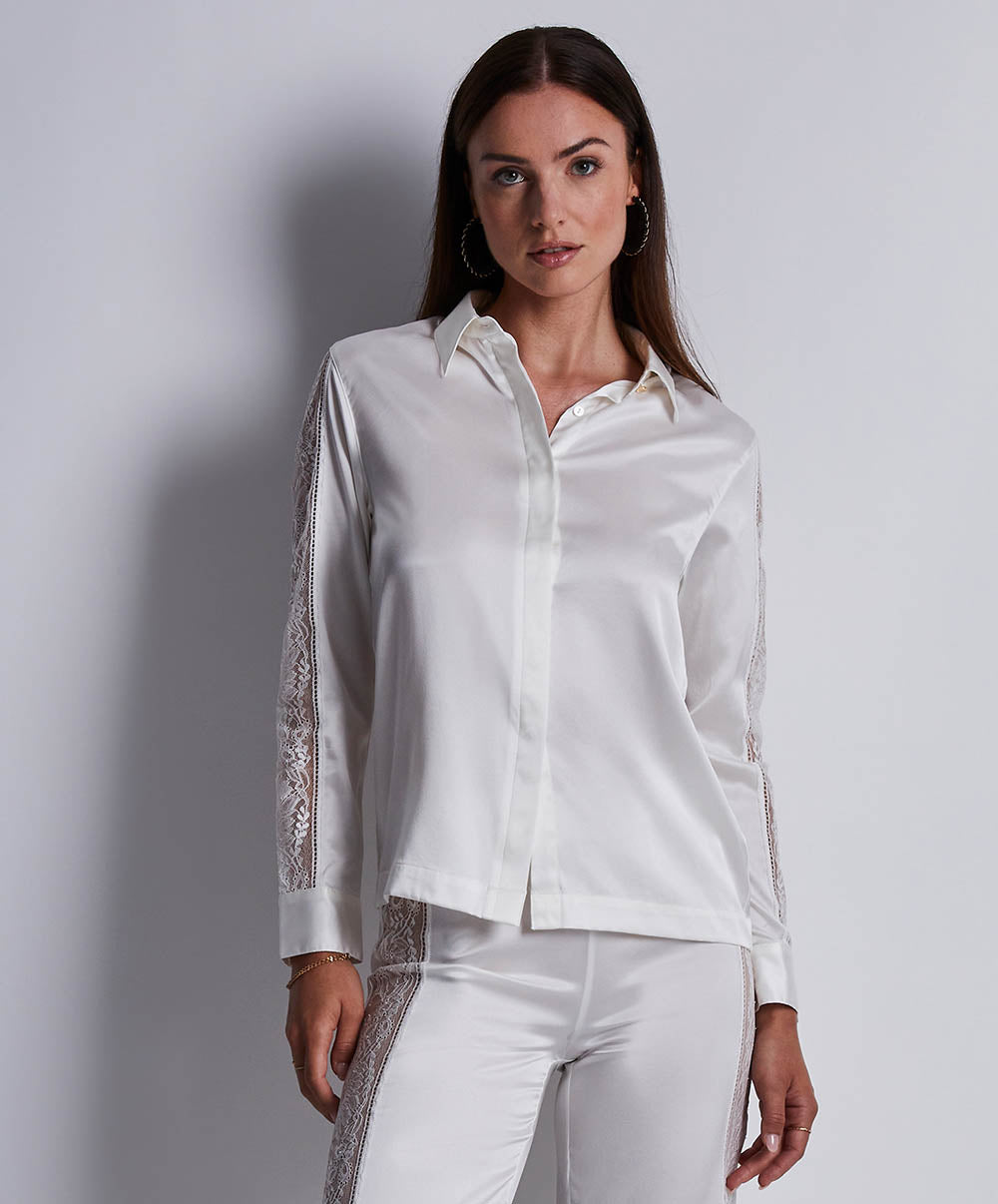 Chemisier soie Midnight whisper Opale Aubade 2S44-OPAL