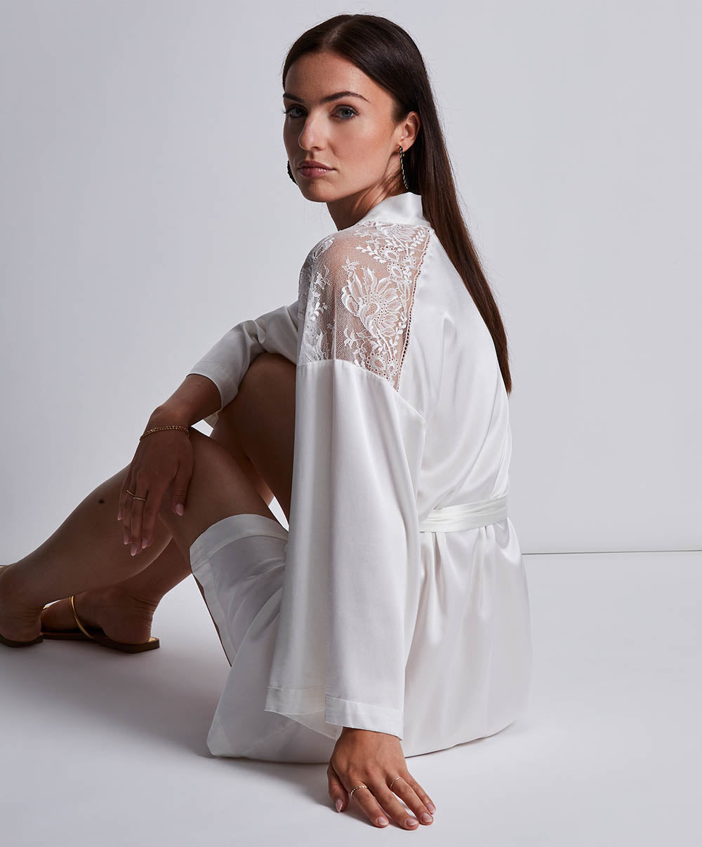 Kimono soie Midnight whisper Opale Aubade 2S65-OPAL