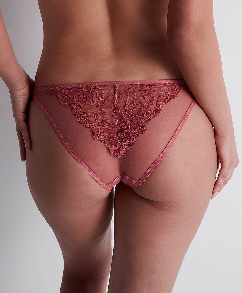Culotte mini-cœur Feeling myself Rosewood Aubade 3A20-ROSW