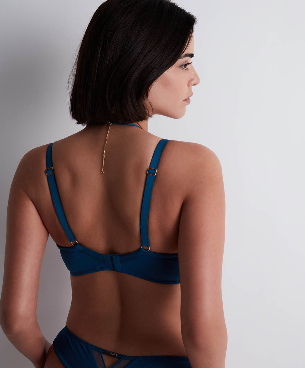 Soutien-gorge foulard plongeant Sumptuous waves X Cindy Bruna Imperial blue Aubade 3CN81-IMBL