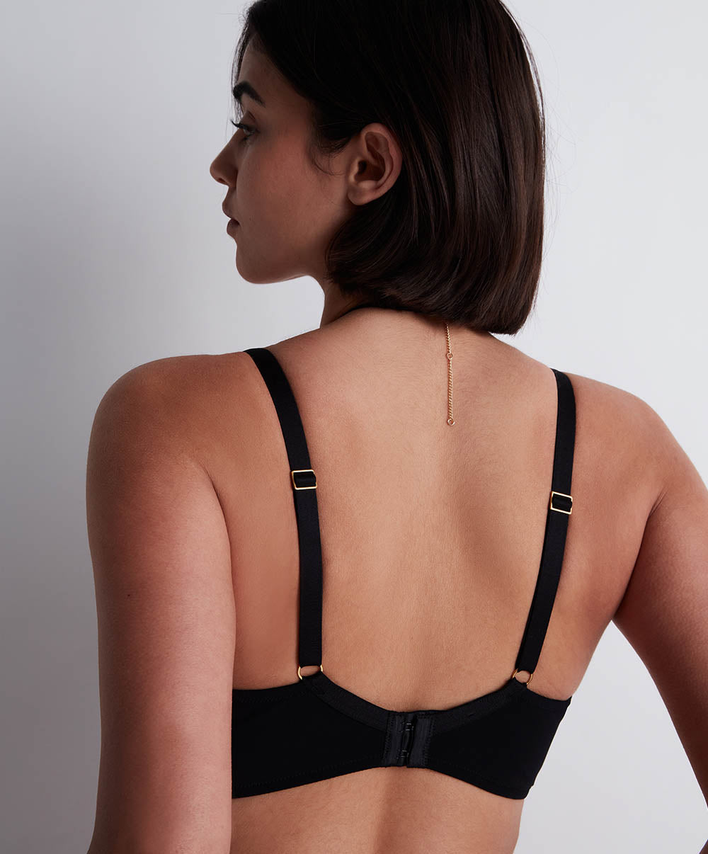 Soutien-gorge foulard plongeant Sumptuous waves Smoky attraction Aubade 3CN81-SMAT