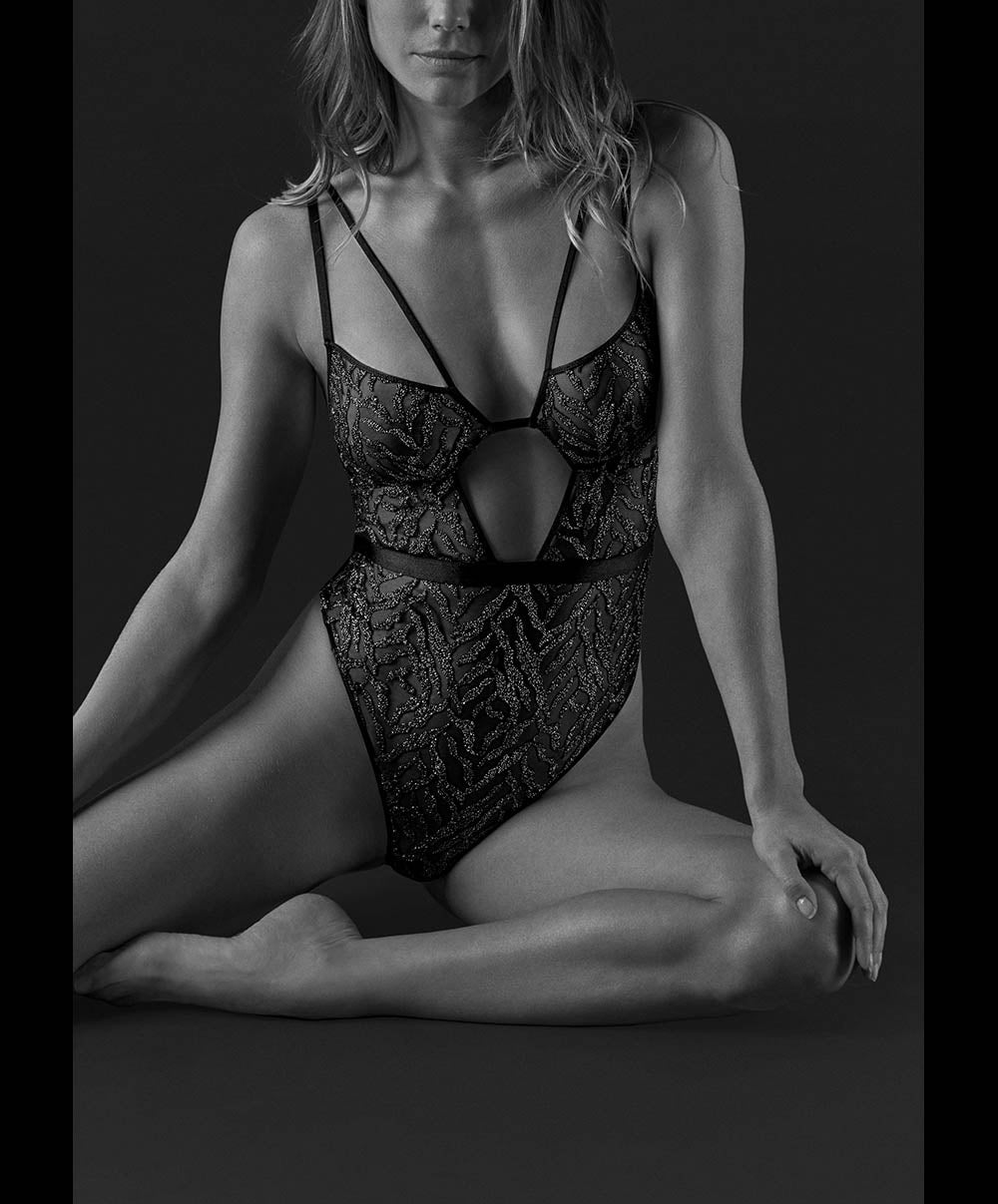 Body Moonlight shadow Black silver Aubade 3X86-1-BLAI