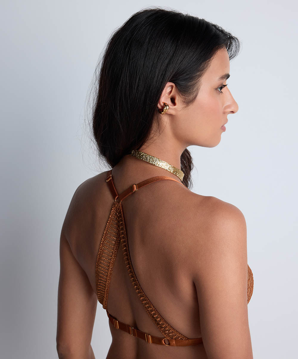Soutien-gorge triangle sans armatures Stardust dream Amber gold Aubade 4D10B-AMBG