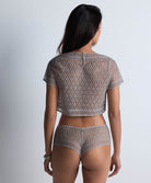 Top prêt à porter col bateau Stardust dream Cosmos silver Aubade 4D48-COSO