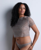 Top prêt à porter col bateau Stardust dream Cosmos silver Aubade 4D48-COSO