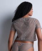 Top prêt à porter col bateau Stardust dream Cosmos silver Aubade 4D48-COSO