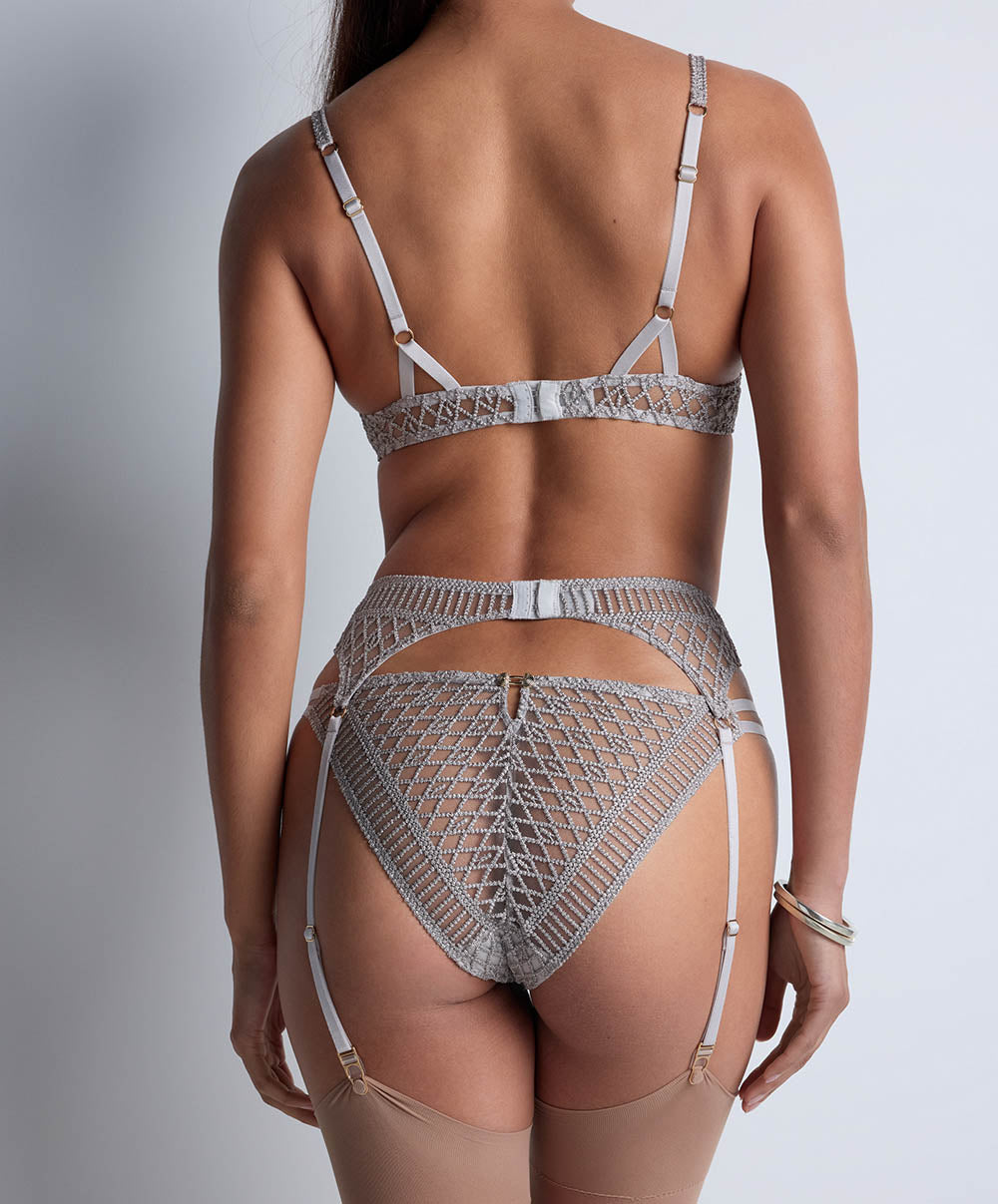 Porte-jarretelles Stardust dream Cosmos silver Aubade 4D50-COSO