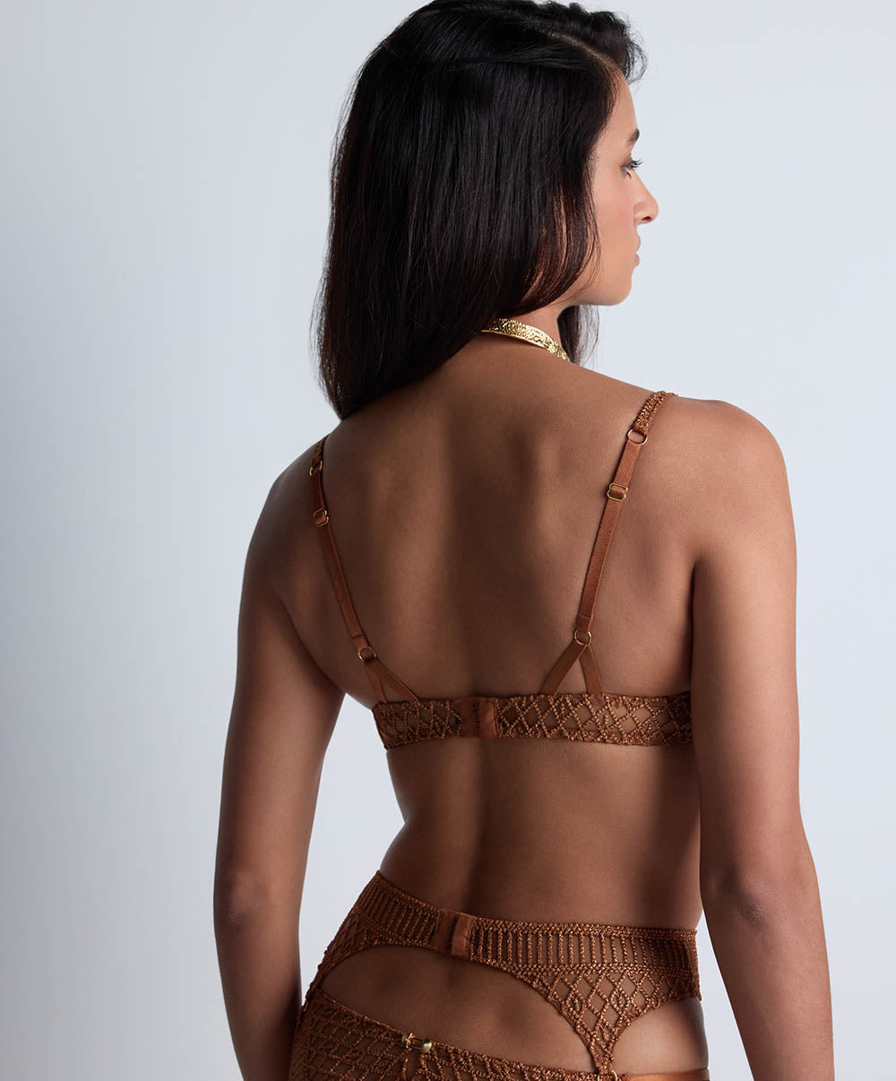 Soutien-gorge corbeille Stardust dream Amber gold Aubade 4DF14-AMBG