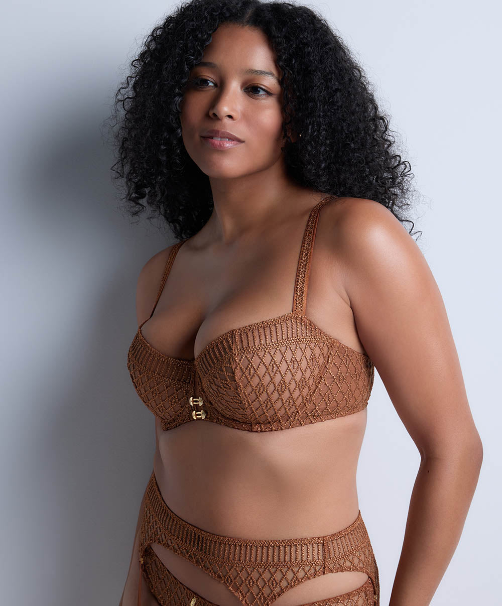 Soutien-gorge corbeille Stardust dream Amber gold Aubade 4DF14-AMBG