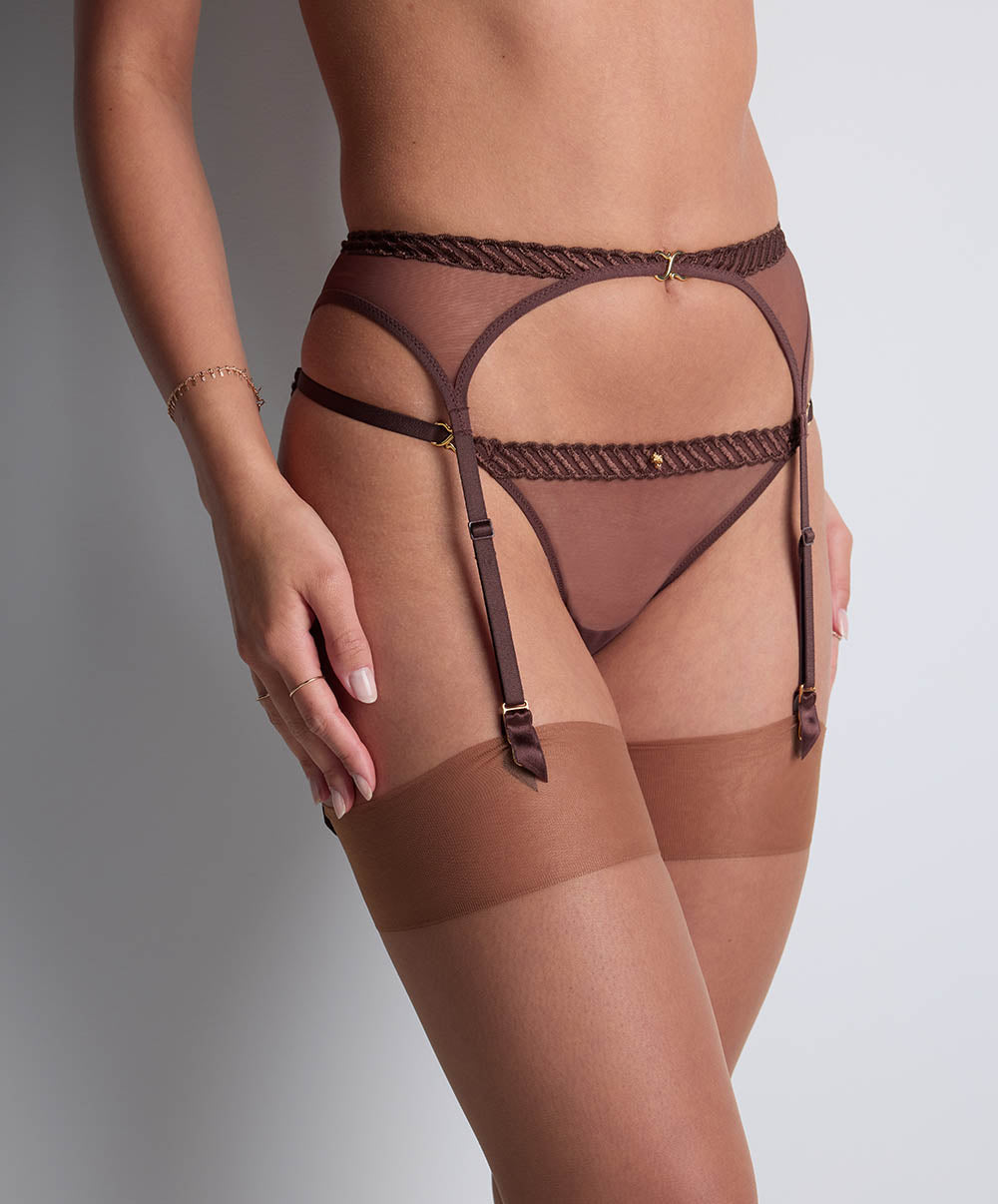 Porte-jarretelles Sheer emotion Sepia Aubade 4M50-SEPA