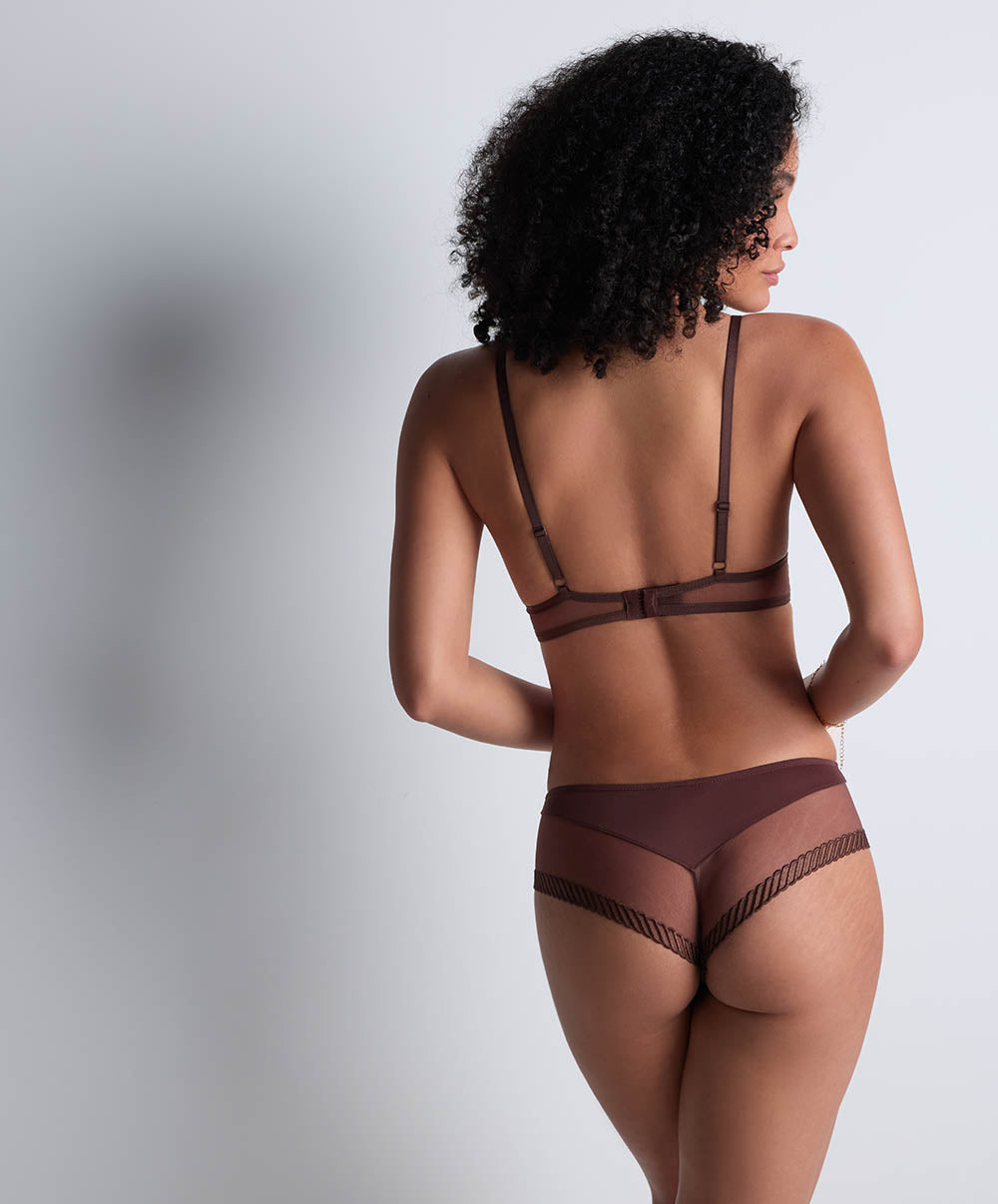 Shorty Sheer emotion Sepia Aubade 4M70-SEPA