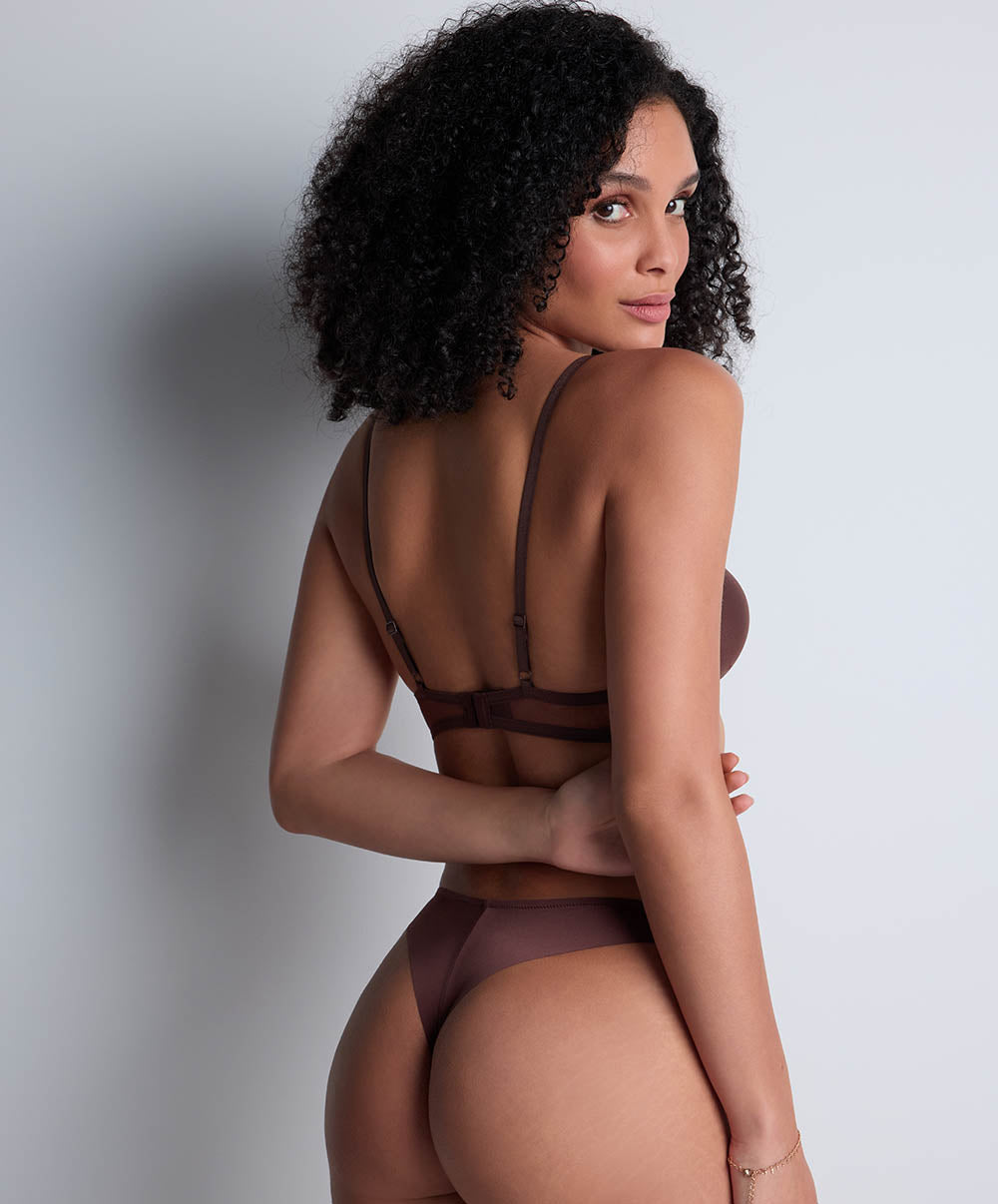 Soutien-gorge triangle armatures Sheer emotion Sepia Aubade 4MF12-SEPA