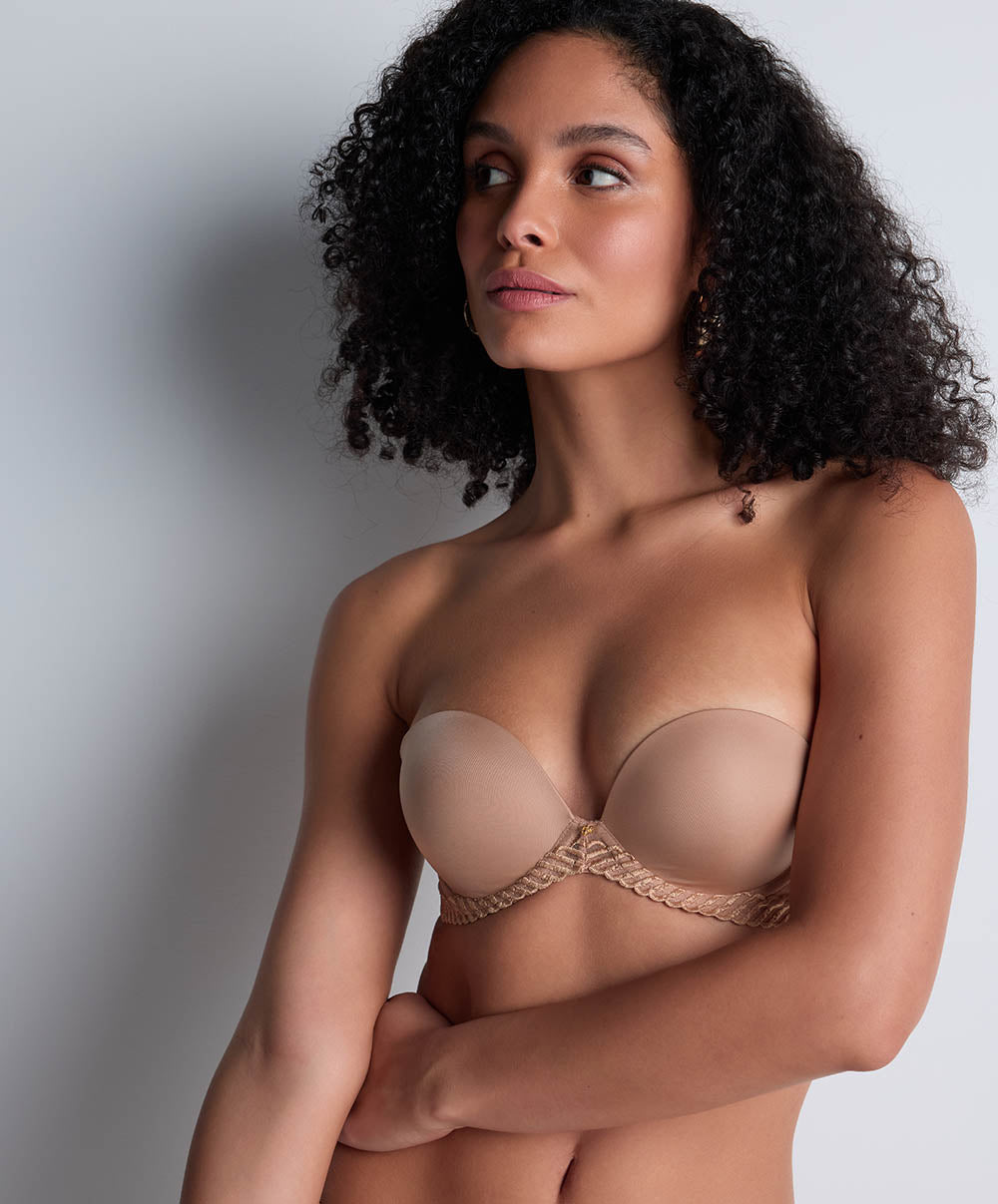 Soutien-gorge bandeau Sheer emotion Sand Aubade 4MP06-SANN