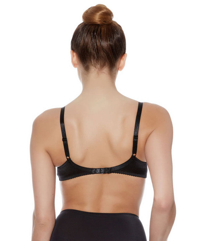 Soutien-gorge sans armatures Wacoal Eglantine noir WEBFA162-BLK face