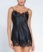 Babydoll nuisette en soie Lise Charmel Splendeur Soie noir ALC1780-NO