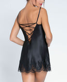 Babydoll nuisette en soie Lise Charmel Splendeur Soie noir ALC1780-NO