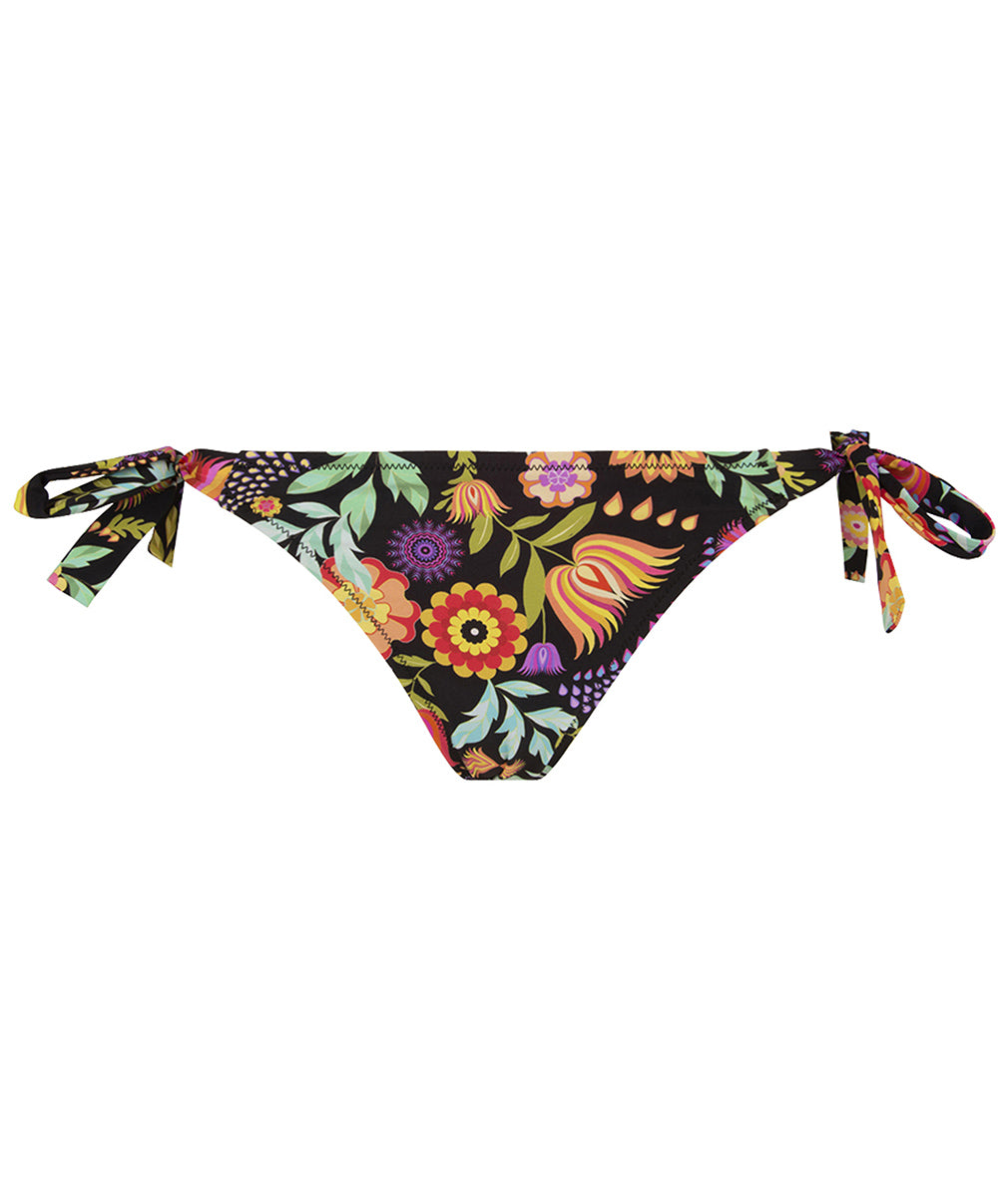 Bas de maillot de bain bikini La Muse en Fleurs bouquet radieux noir Antigel Bain EBB0130-BR