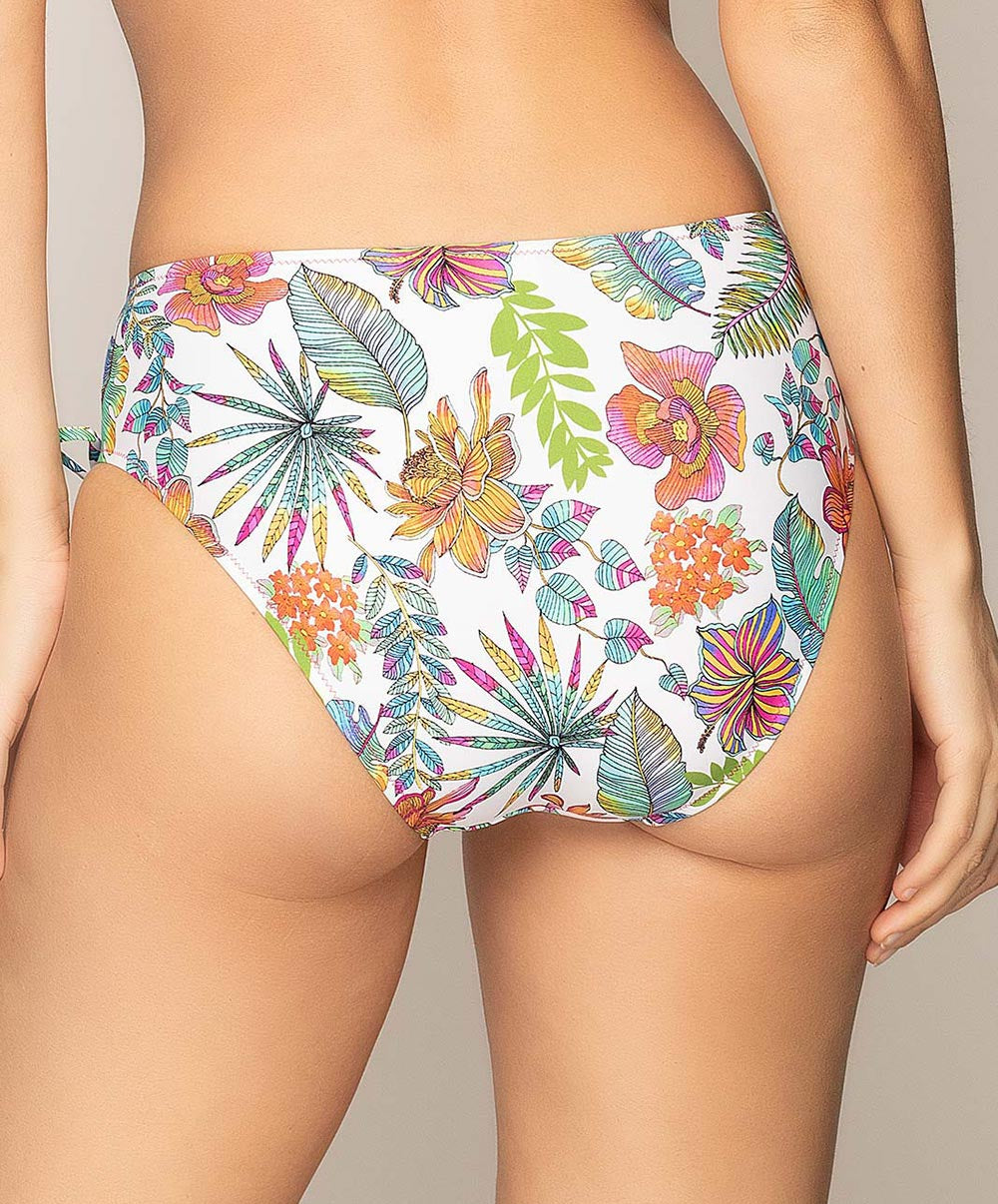 Bas de maillot de bain slip à coulisses La tropicale blanc Antigel Bain FBA0662-BT