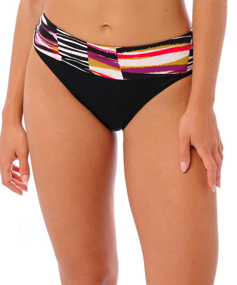 Bas de maillot de bain culotte ajustable Fantasie swim Sanoa island Black FS503077-BLK