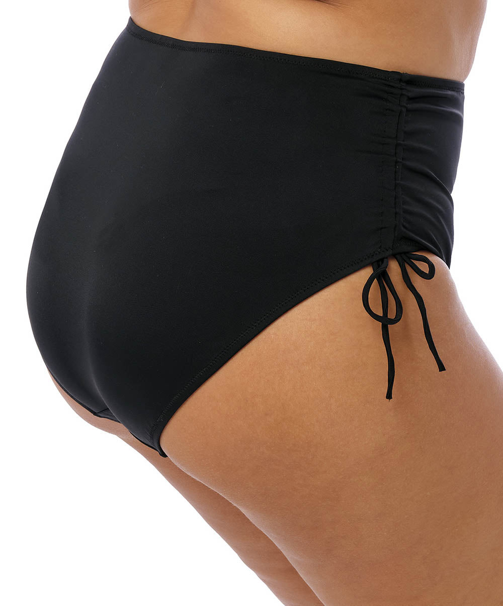 Bas de maillot grande taille ajustable Elomi swim Plain sailing Black ES7287-BLK