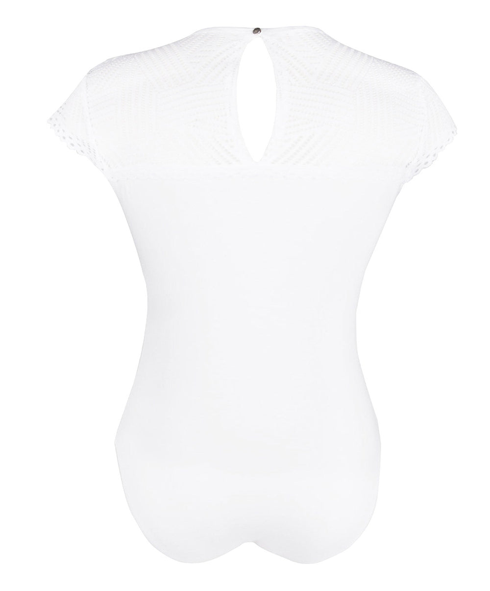 Body à manches courtes Antigel de Lise Charmel Tressage Graphic blanc ELC5237-TB
