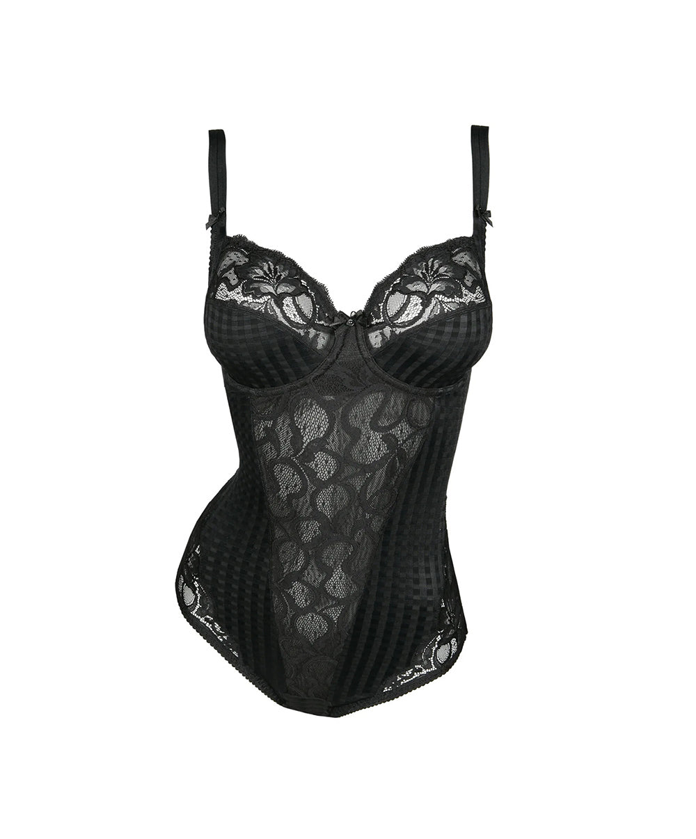 Body galbant à bonnets emboitants dentelle PrimaDonna Madison noir 0462120-ZWA