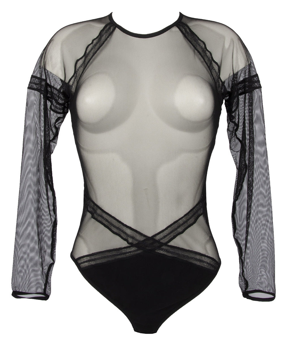 Body sexy manches longues Antigel de Lise Charmel Soir Adrénaline noir ELG5295-NO