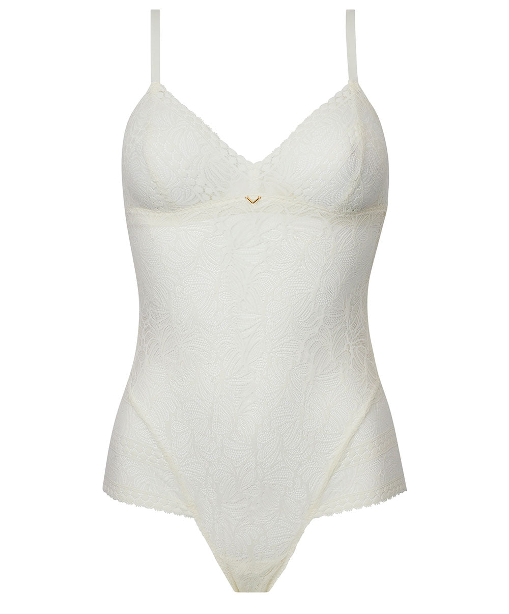 Body sans manches prêt-à-porter Antigel de Lise Charmel Atelier Séduction écru nacre ELH5857-EN