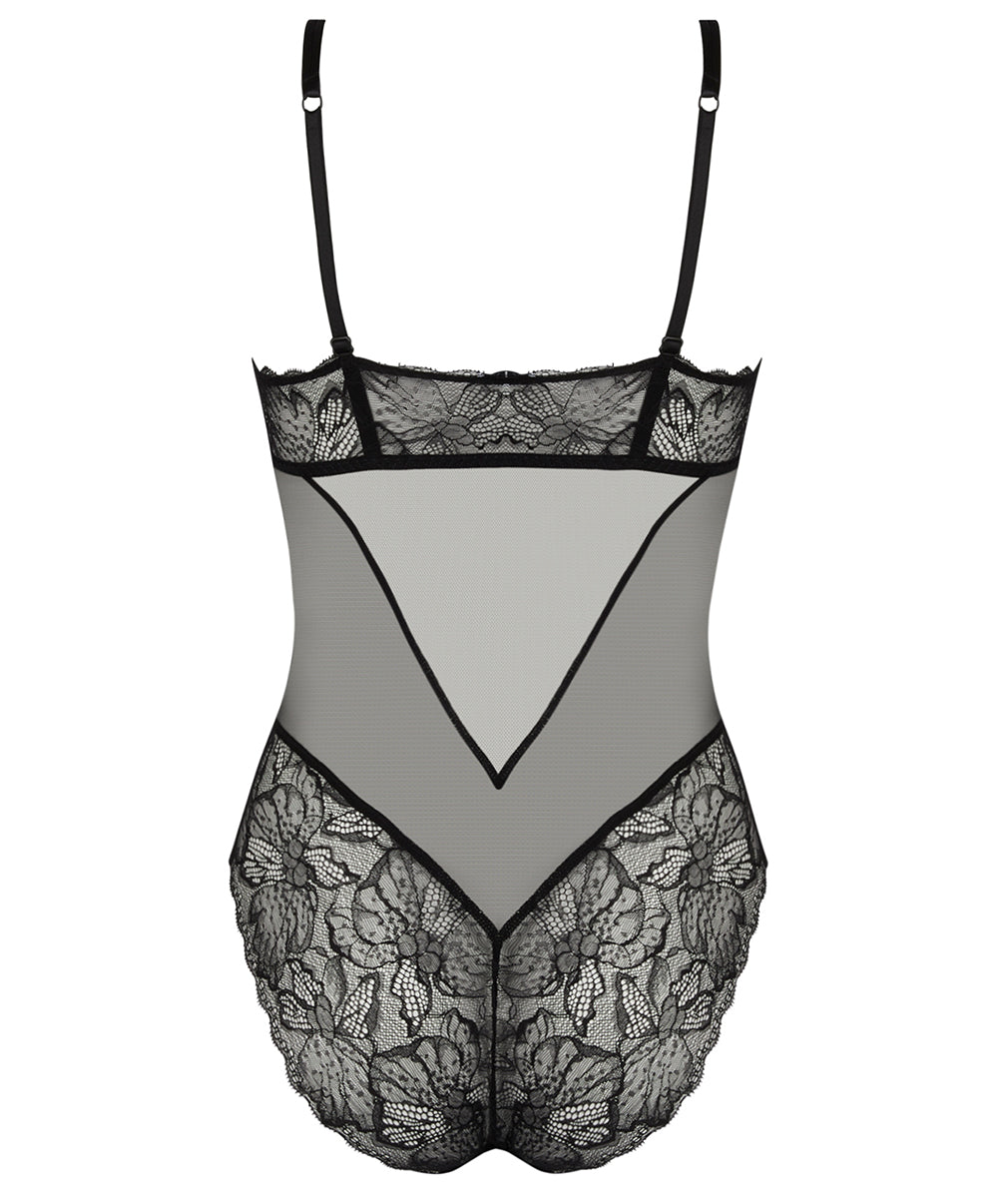 Body sexy prêt-à-porter Lise Charmel Floraison Passion safran rose ALH5286-SR