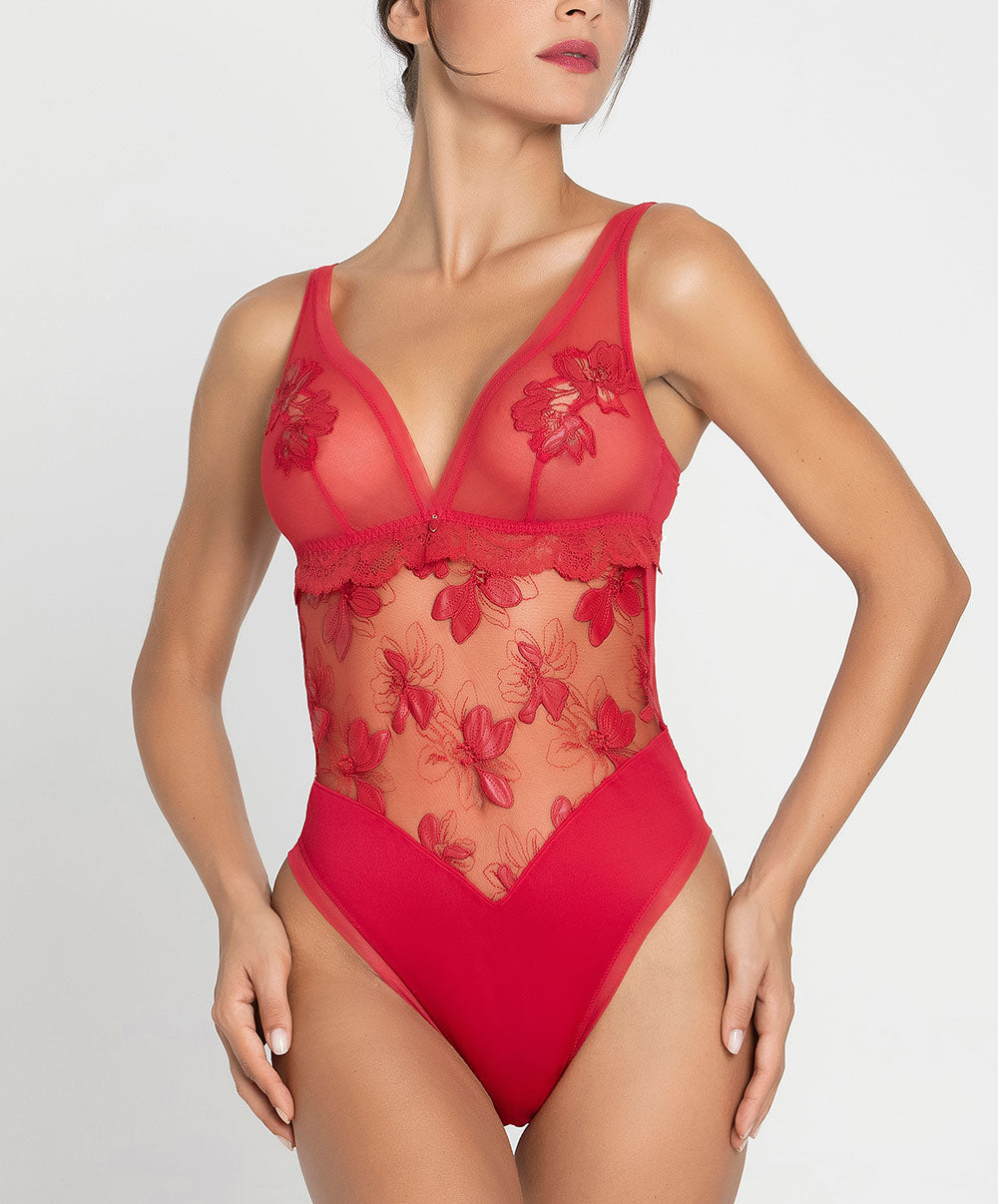 Body sexy prêt-à-porter Lise Charmel Glamour Couture rouge ALH5207-GD