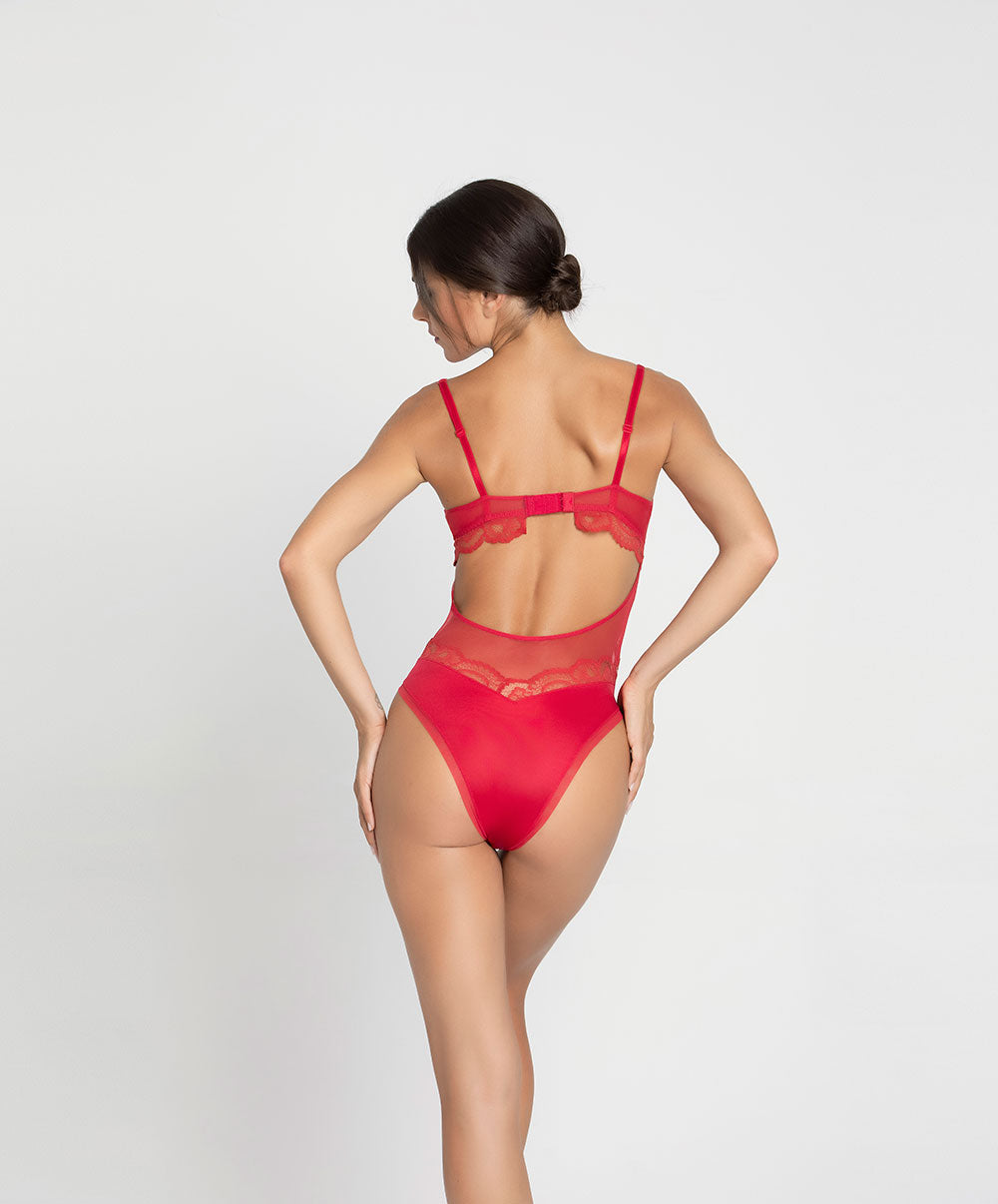 Body sexy prêt-à-porter Lise Charmel Glamour Couture rouge ALH5207-GD