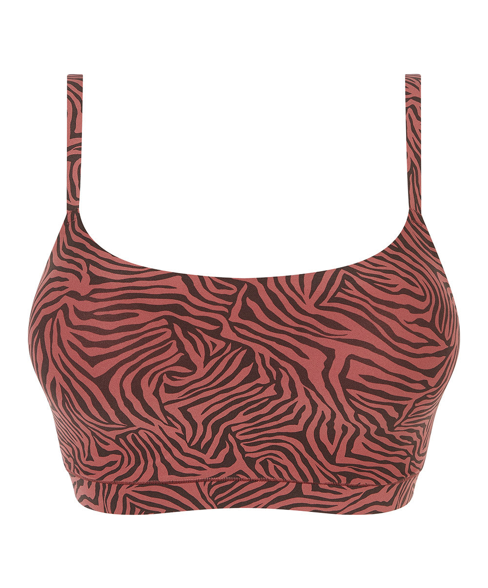 Bralette tigre à coques bretelles réglables Chantelle Soft Stretch safari chic C11D20-08X