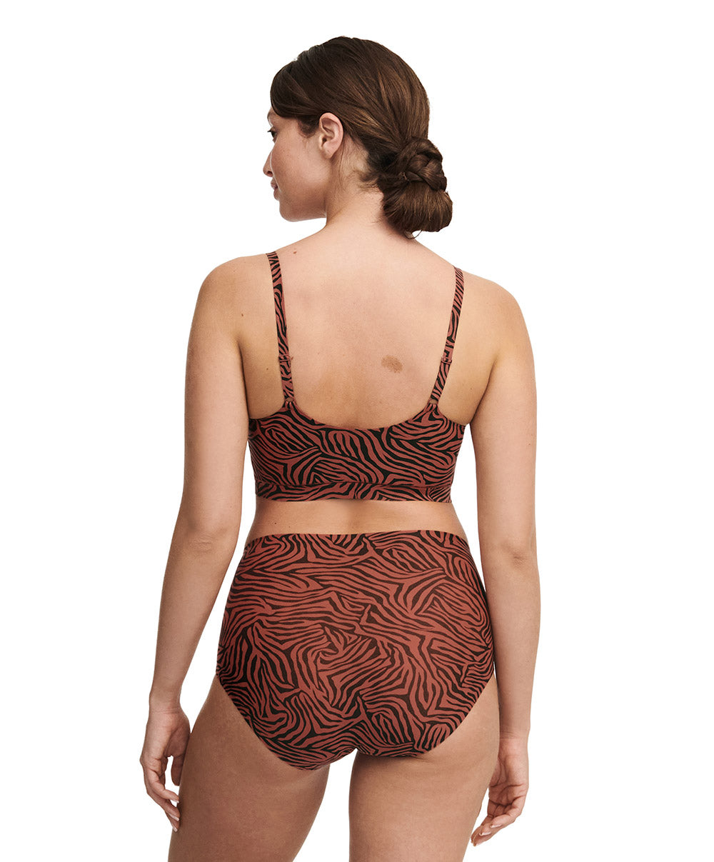 Bralette tigre à coques bretelles réglables Chantelle Soft Stretch safari chic C11D20-08X