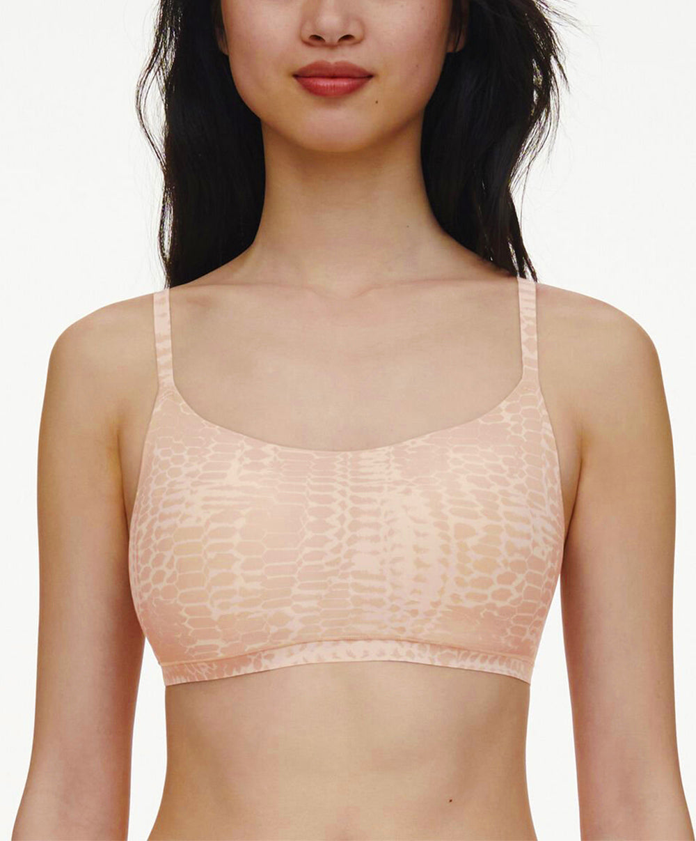 Bralette à coques bretelles réglables Chantelle Softstretch imprimé sepent clair C11D20-A20 1