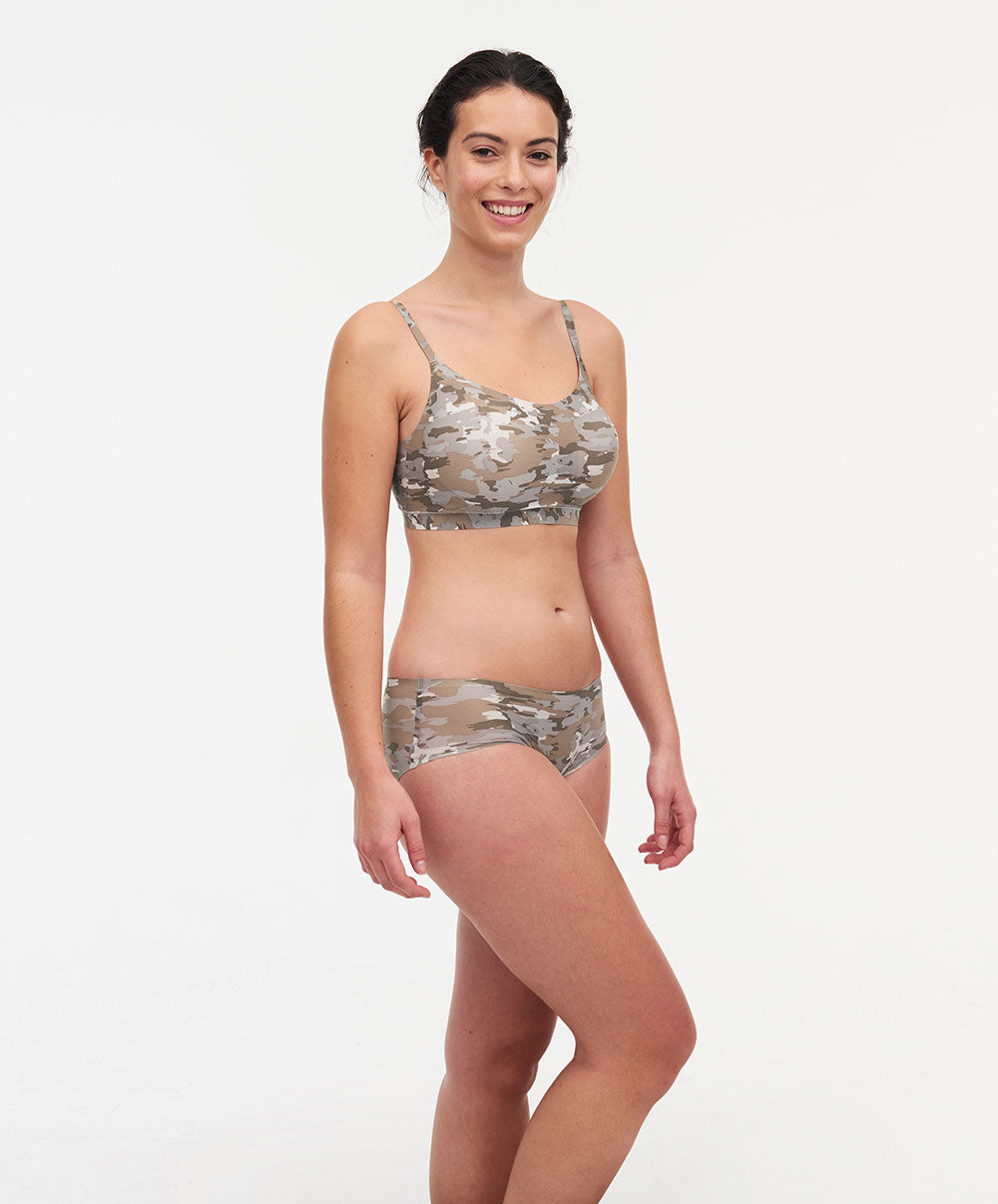 Bralette camouflage à coques bretelles réglables Chantelle Soft Stretch camouflage C11D20-0AC