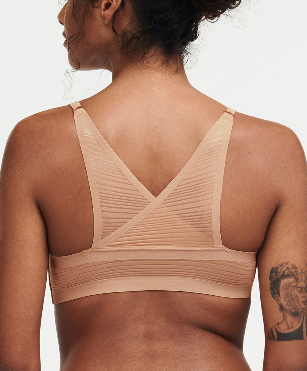 Bralette à coques Chantelle Soft Stretch Stripes sirocco C20D10-00Q