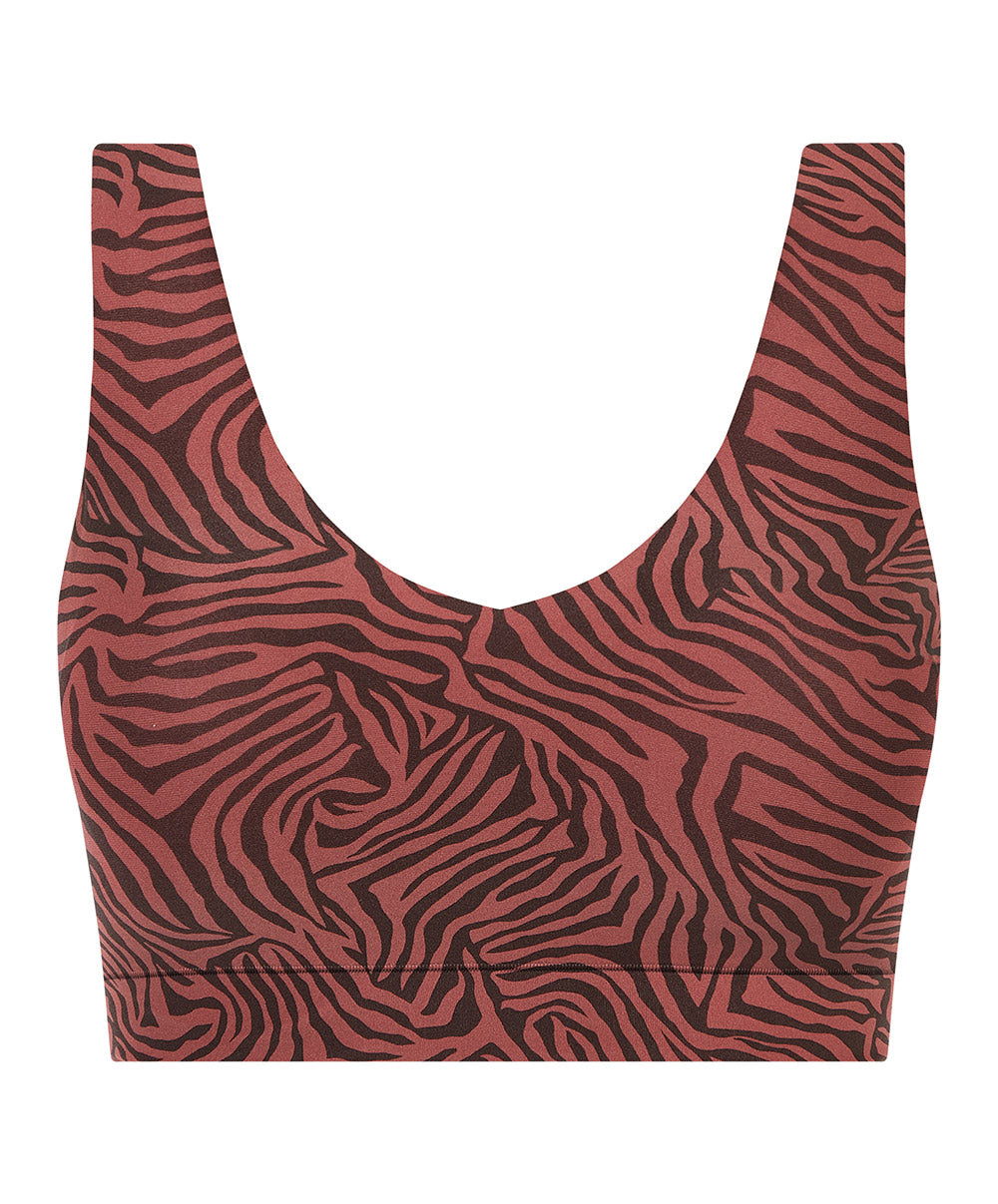 Brassière crop top tigre à coques Chantelle Soft Stretch safari chic C11D10-08X