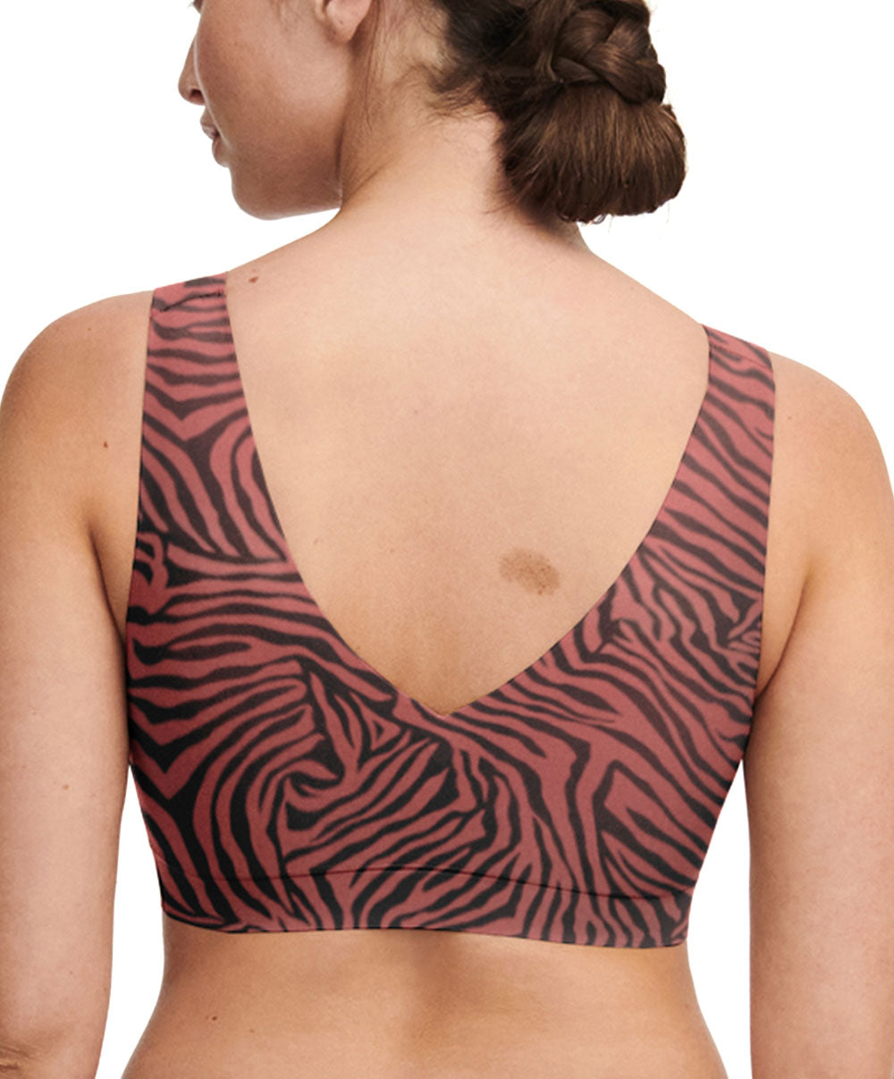 Brassière crop top tigre à coques Chantelle Soft Stretch safari chic C11D10-08X