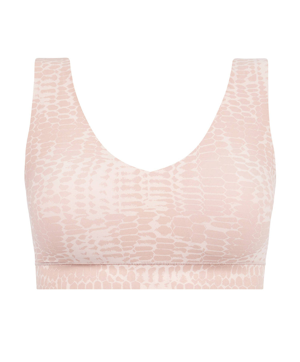 Brassière crop top à coques Chantelle Softstretch imprimé sepent clair C11D10-A20 4