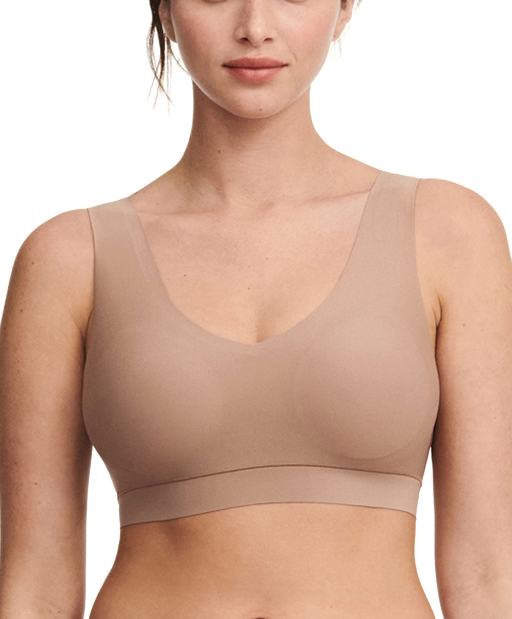 Brassière paddée col V Chantelle Soft Stretch café latte C16A10-02T