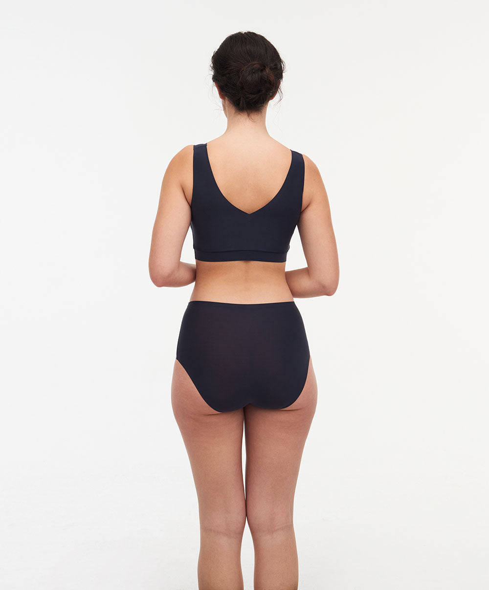 Brassière paddée col V Chantelle Soft Stretch gris profond C16A10-0SE