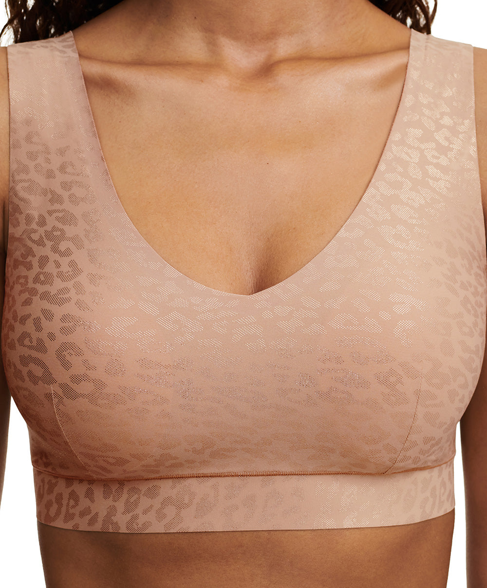 Brassière paddée col V Chantelle Soft Stretch leo scintillant C11DQ1-0X7