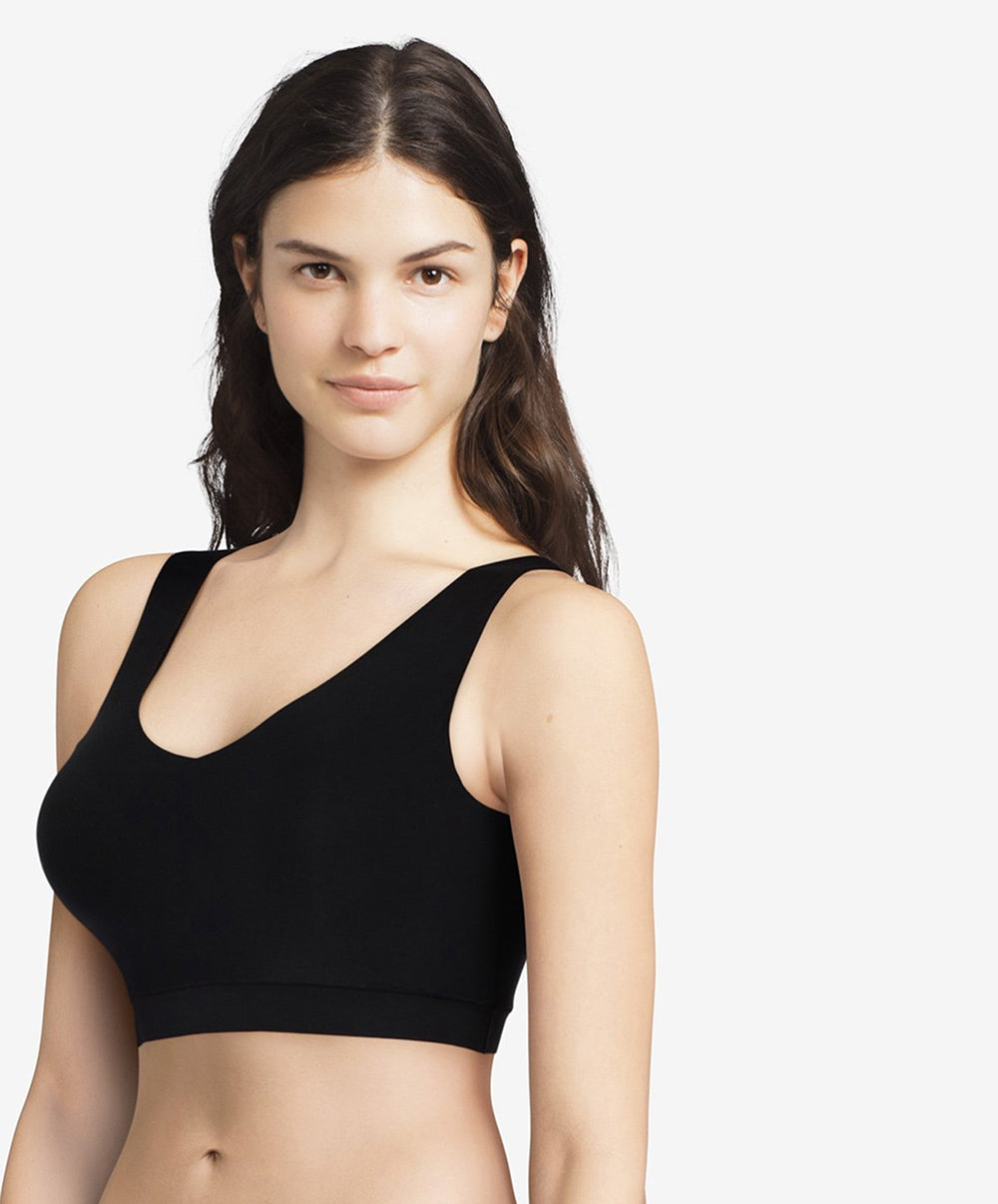 Brassière paddée col V Chantelle Softstretch noir C16A10-011 5