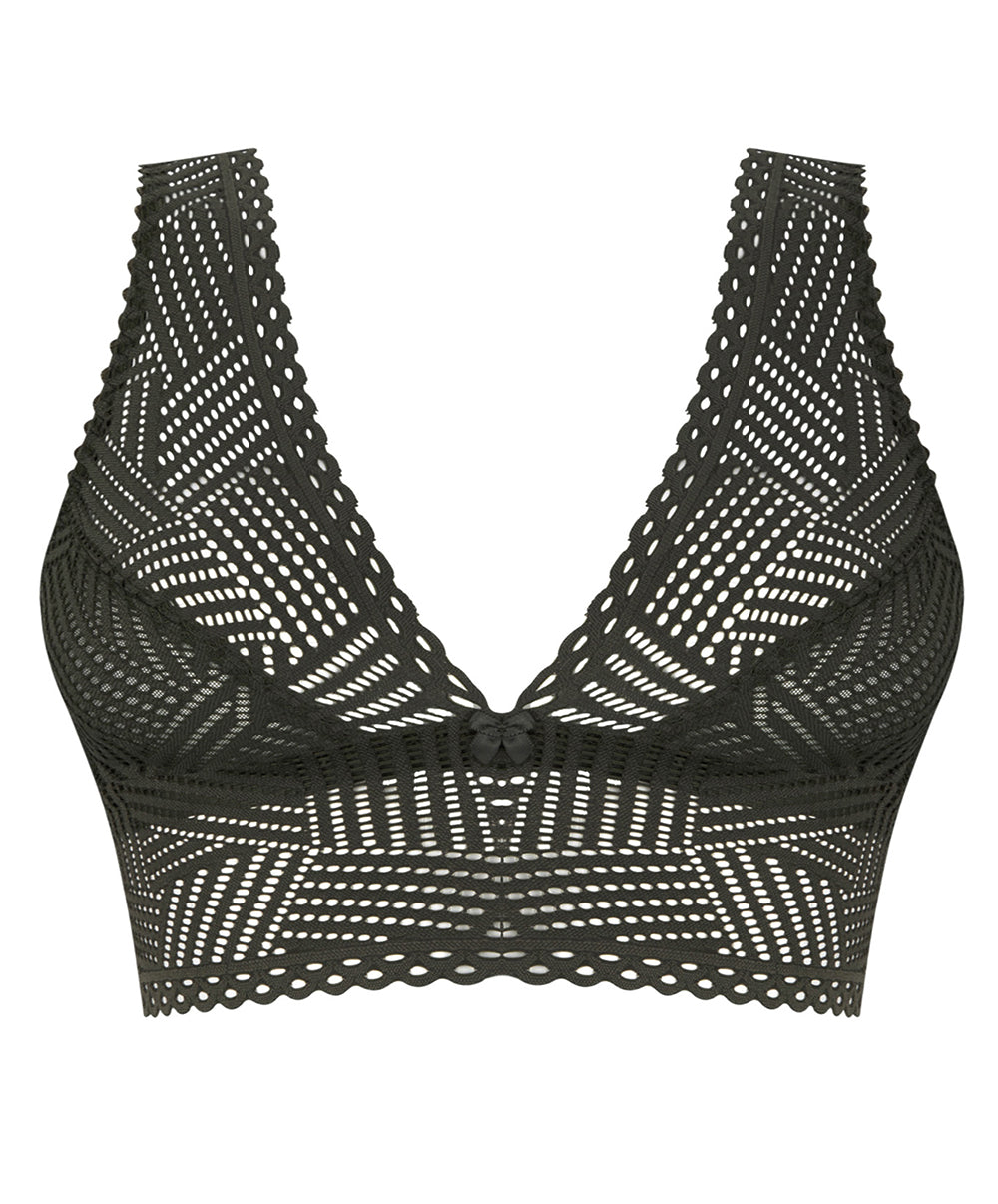 Brassière séduction bralette Antigel de Lise Charmel Tressage Graphic éclat aventure kaki ELC6237-EA