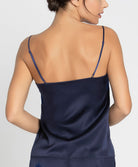 Caraco en soie Lise Charmel Splendeur Soie bermudes bleu ALC4280-BS