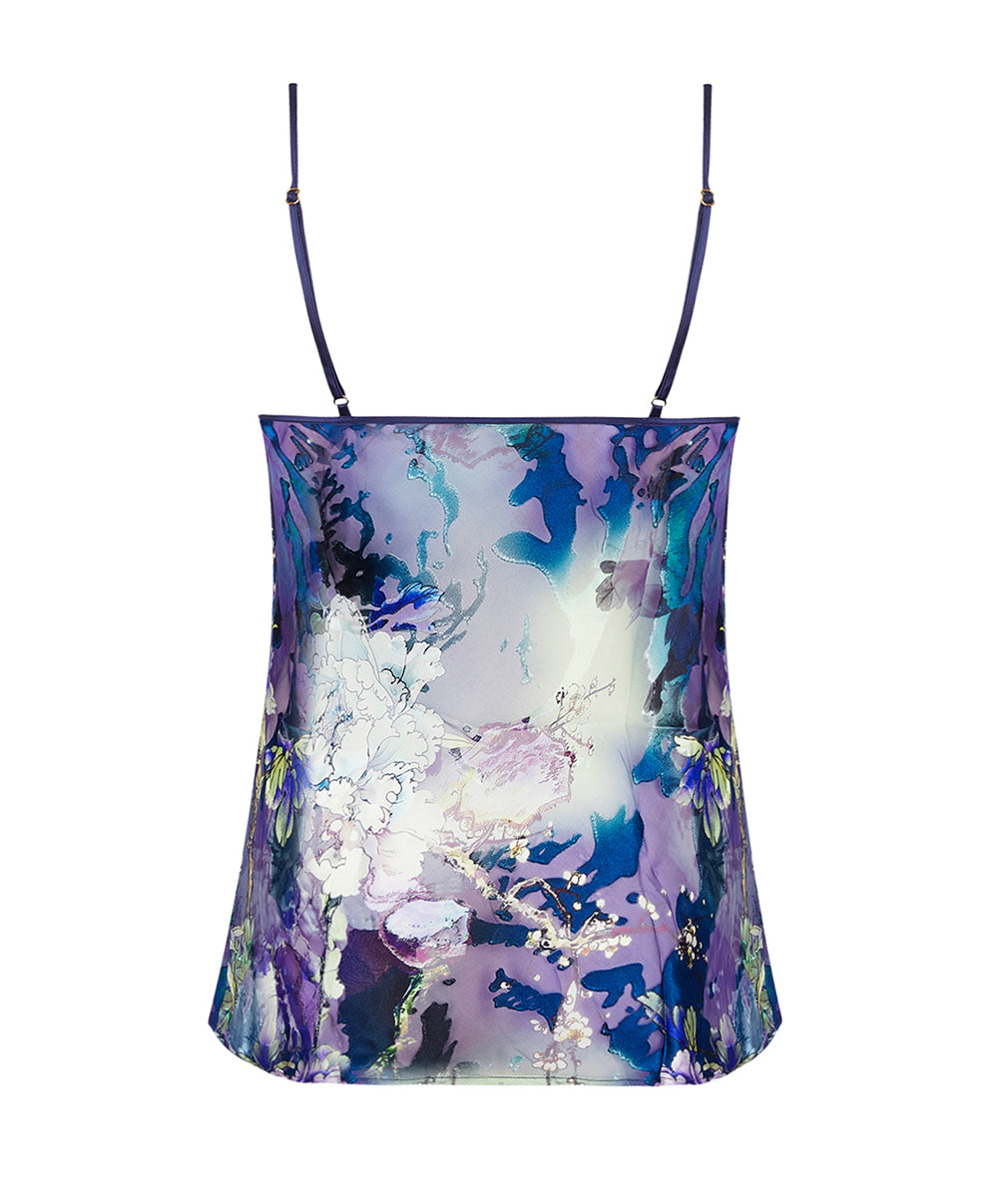 Caraco en soie et viscose Lise Charmel Déesse Désirs mauve ALH4277-MD