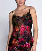 Caraco en soie et viscose Lise Charmel Floraison Passion safran rose ALH4286-SR