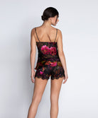 Caraco en soie et viscose Lise Charmel Floraison Passion safran rose ALH4286-SR