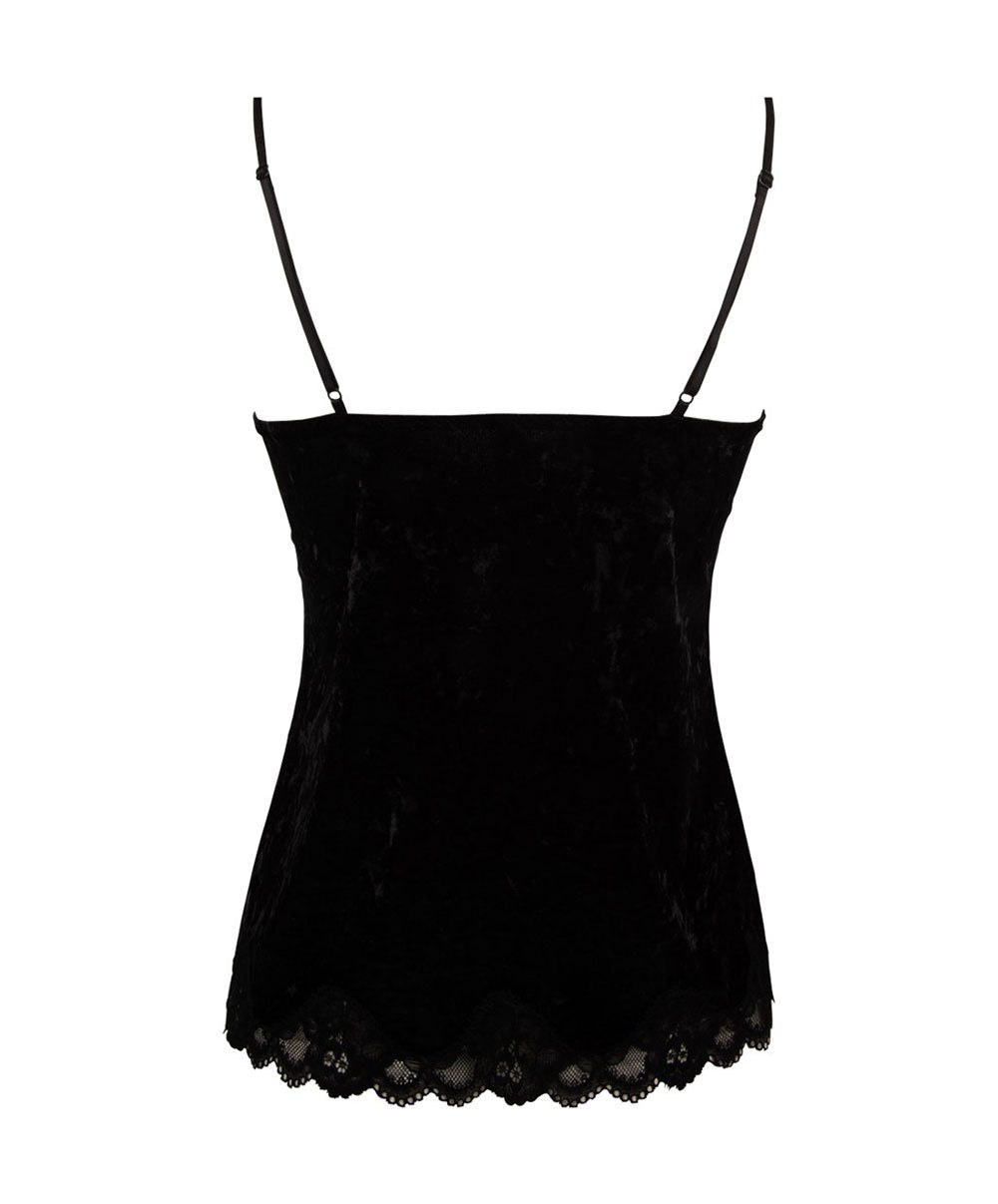 Caraco en velours Antigel de Lise Charmel Velours en Fête noir ELH4236-NO